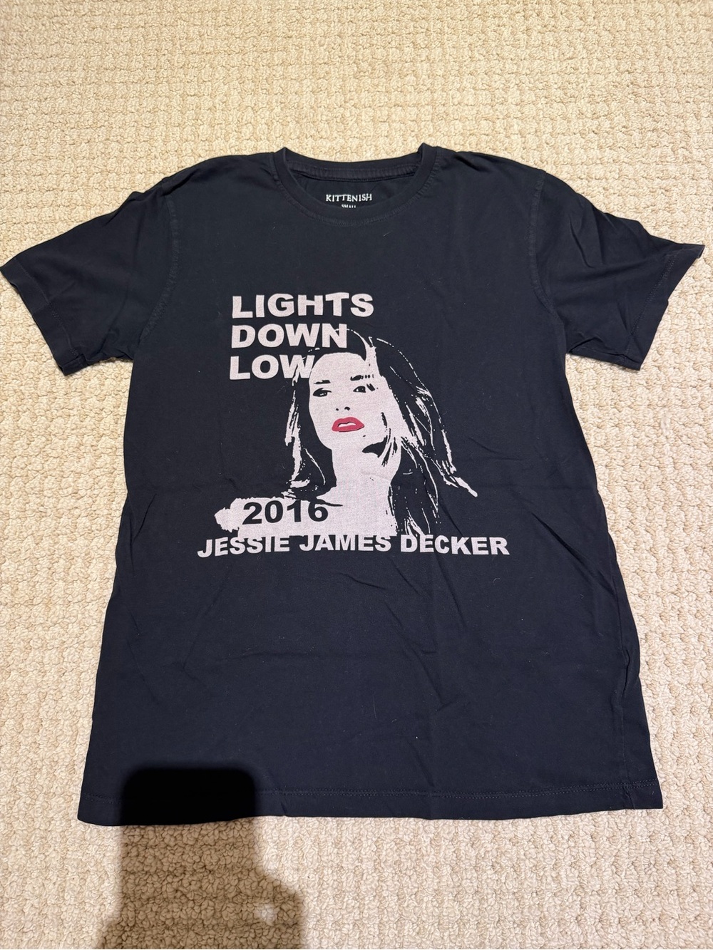 KITTENISH Jessie James Decker 'Lights Down Low' Tour Black Graphic Tee